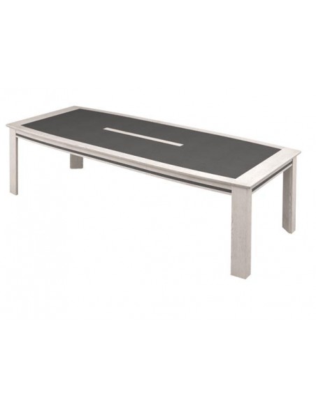 MALAGA - Table tonneau extensible petit modèle plateau céramique