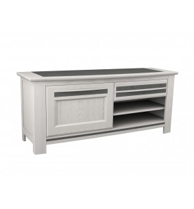 MALAGA - Meuble TV Hifi 155 1 porte 1 tiroir chêne massif