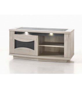 RIVER - Meuble TV 1 porte 1 niche - LED