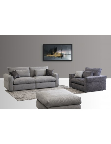MERCIER - Salon 3 places fixe confort cocooning