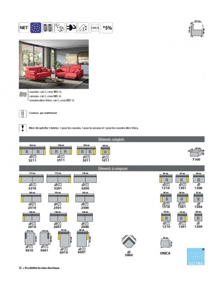 PACE - Salon 3 places fixe