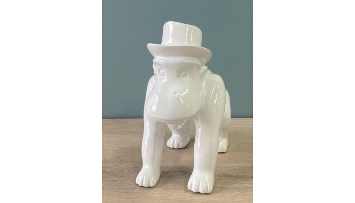 Statuette singe avec chapeau