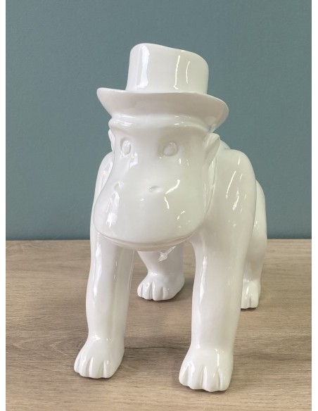 Statuette singe avec chapeau