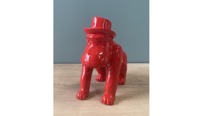 Statuette singe avec chapeau