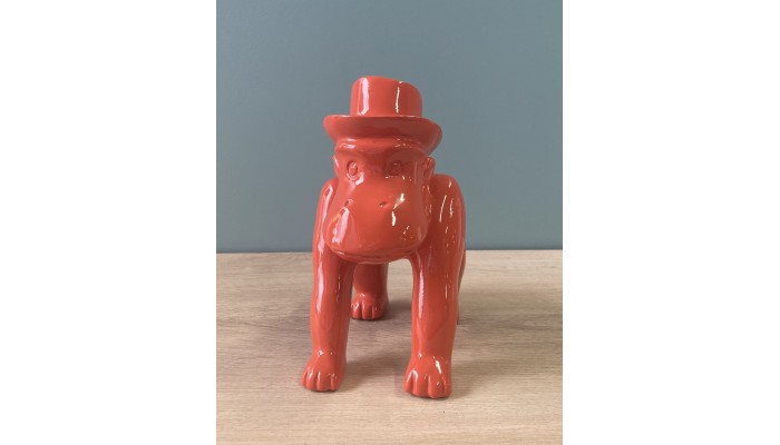 Statuette singe avec chapeau