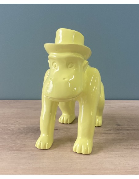 Statuette singe avec chapeau