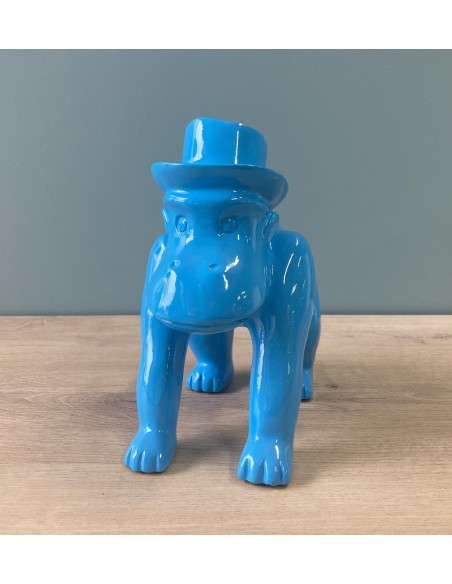Statuette singe avec chapeau
