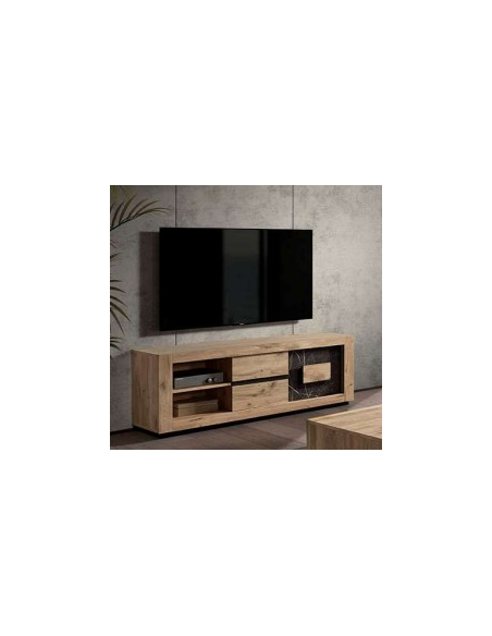 SACHA - Meuble TV 1 porte 1 niche 1 tiroir