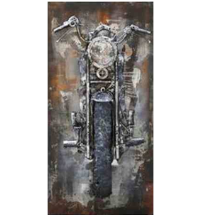 Tableau sur métal moto