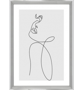 Photo encadrée visage trait femme