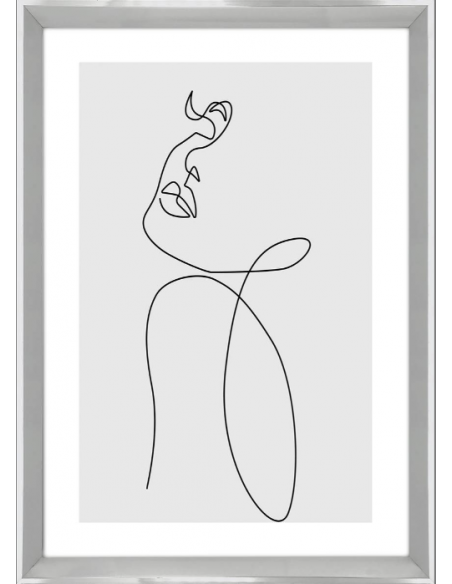 Photo encadrée visage trait femme