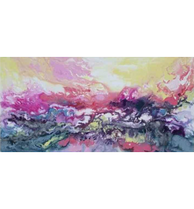 Peinture sur toile multicolore