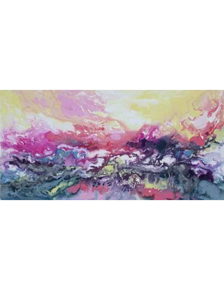 Peinture sur toile multicolore