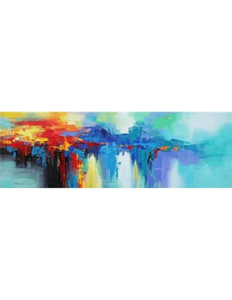 Tableau sur toile abstrait multicolore