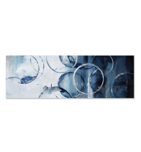 Toile rond argent