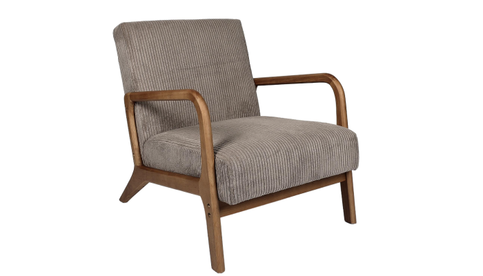 SCOTT - Fauteuil salon côtelé