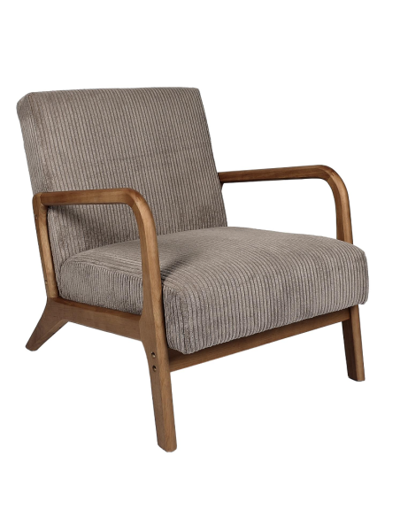 SCOTT - Fauteuil salon côtelé