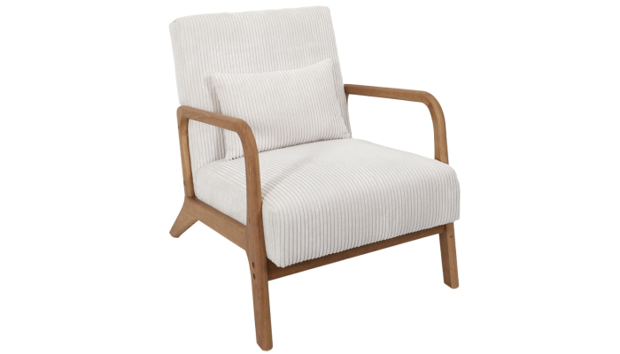 SCOTT - Fauteuil salon côtelé