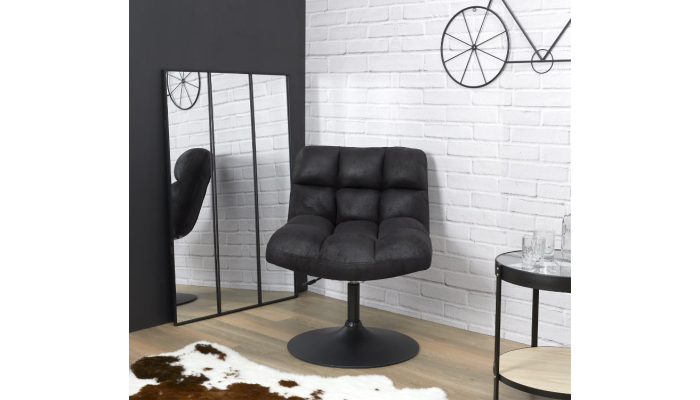 VINTAGE - Fauteuil noir