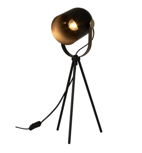 Lampe a poser indus metal noir 2