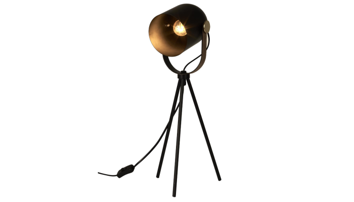 Lampe a poser indus metal noir