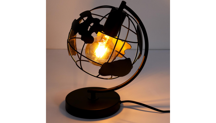 Lampe globe noir