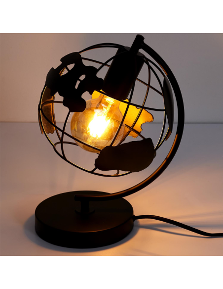 Lampe globe noir