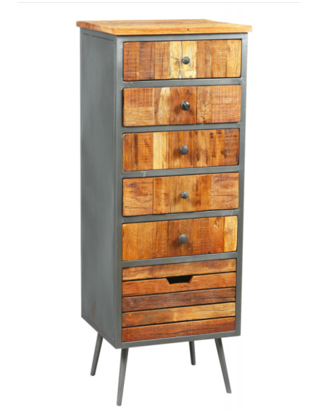 PORTU - Chiffonnier 5 tiroirs