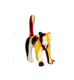 Sculpture le chat coloré