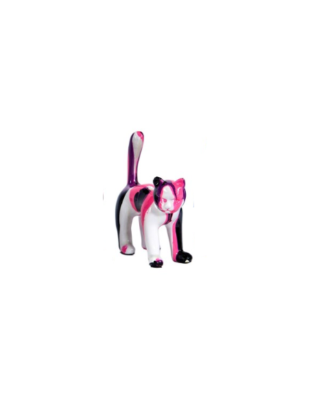 Sculpture le chat coloré