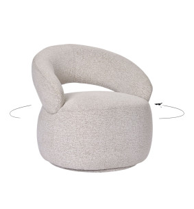 LUCAS - FAUTEUIL DECO PIVOTANT