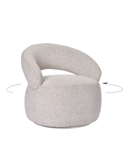 LUCAS - FAUTEUIL DECO PIVOTANT