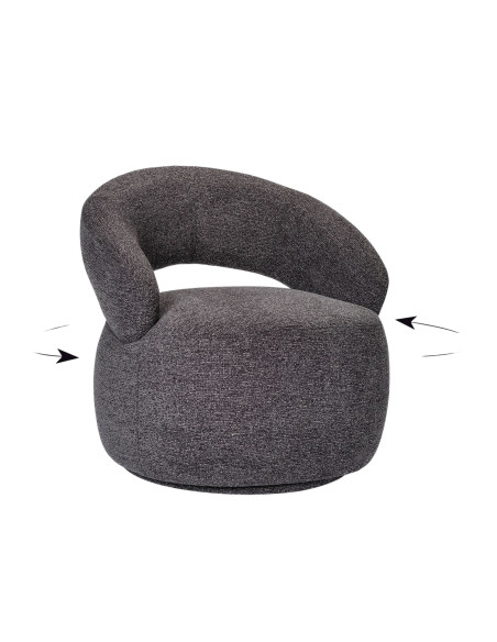 LUCAS - FAUTEUIL DECO PIVOTANT